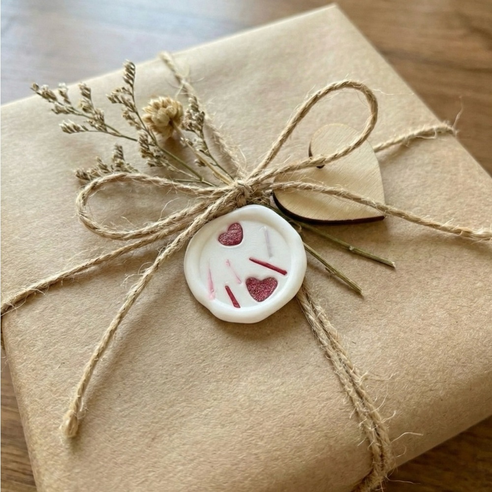 Royal Icing Sprinkle Wax Seals Peel & Stick Faux Icing Valentine Wedding Invite - Picture 13 of 16